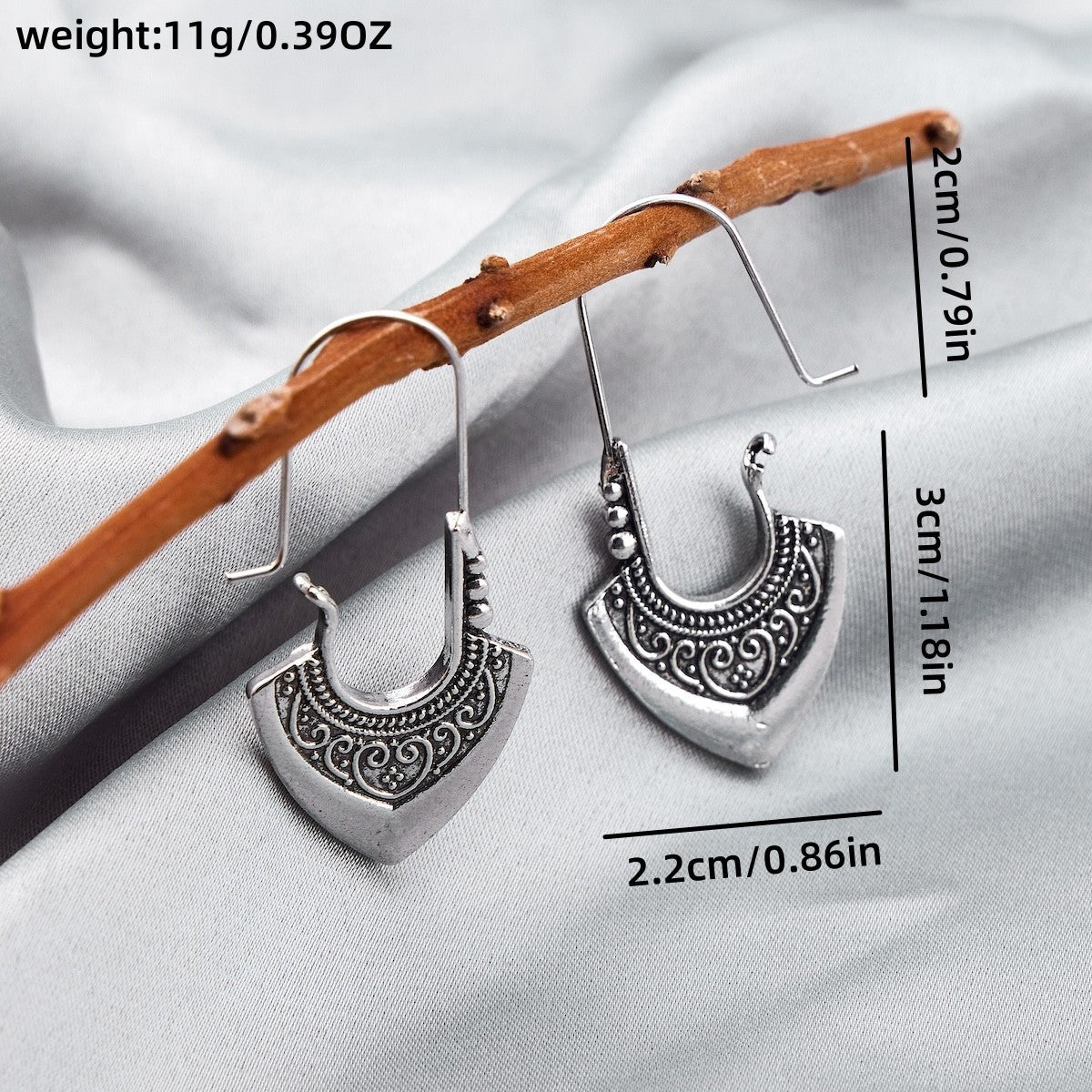 Bohemian Carved Pattern Earrings Women Jewelry