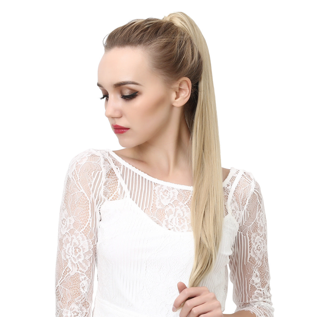 European And American Synthetic Fiber Ponytail Wigs For Women